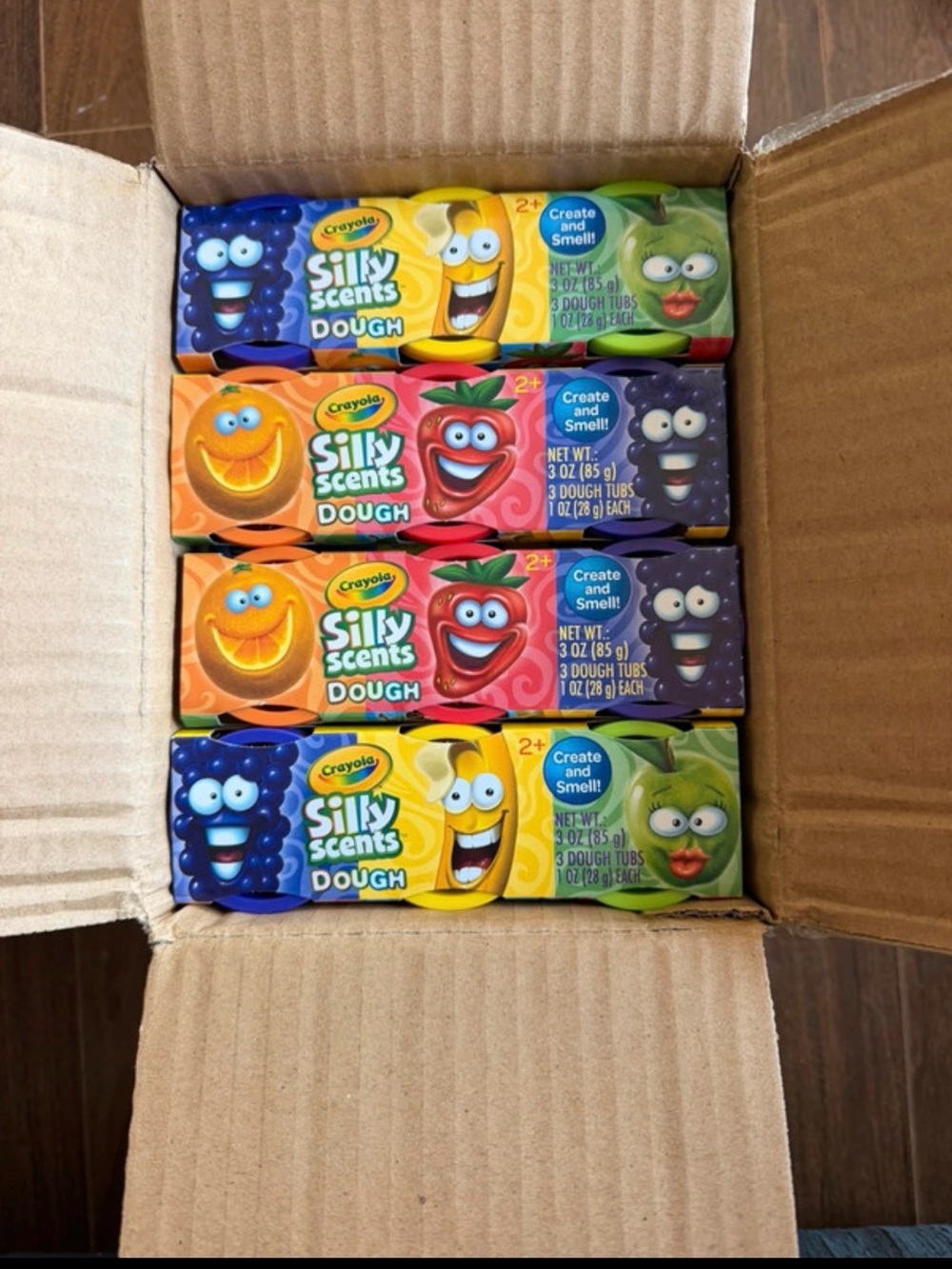 Crayola Silly Scents Dough Trio Packs - Blue, Yellow, Green, Orange, Red, Purple